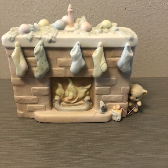 Precious Moments Christmas Fireplace